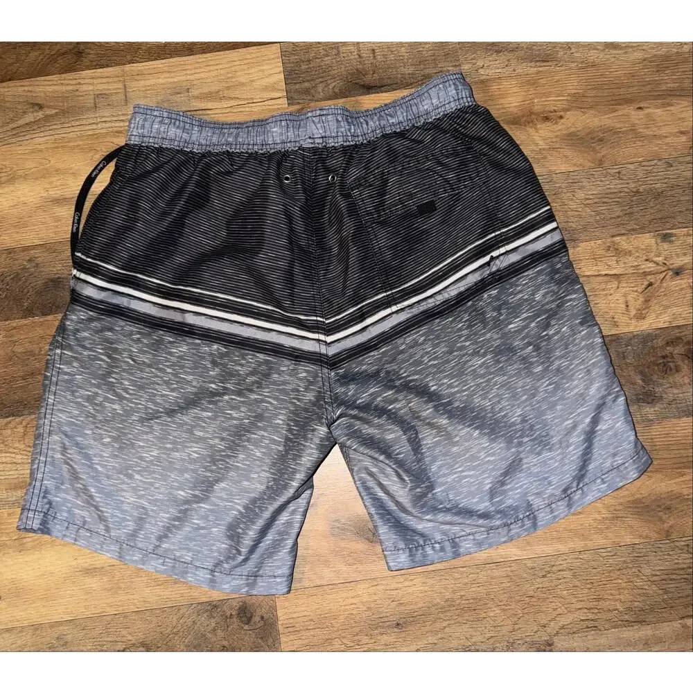 Calvin Klein men’s grey& black swim trunks